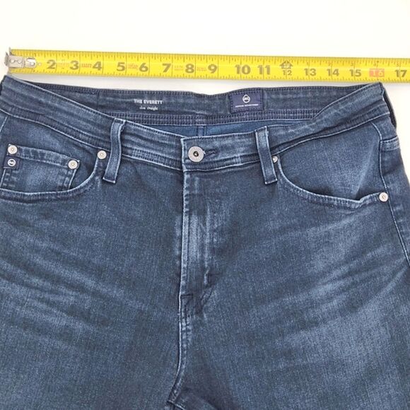 Adriano Goldschmied Everett Slim Straight Leg Denim Jeans Men's 34x34 Dark Blue - Picture 4 of 7